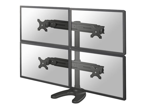 Neomounts FPMA-D700DD4 - Stativ - full bevegelse - for 4 LCD-skjermer - svart - skjermstørrelse: 19"-30" - skrivebordsstativ, malje, skrivebordsmon...