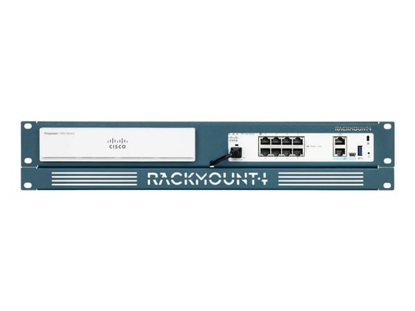 Rackmount.IT RM-CI-T8 - Rack-monteringssett - kullsort, RAL 9005 - 2U - 19" - for Cisco ASA 5506-X; FirePOWER 1010