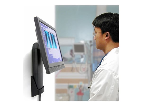 Ergotron Neo-Flex - Monteringssett (veggmontering) - for flatpanel - svart - skjermstørrelse: inntil 27"