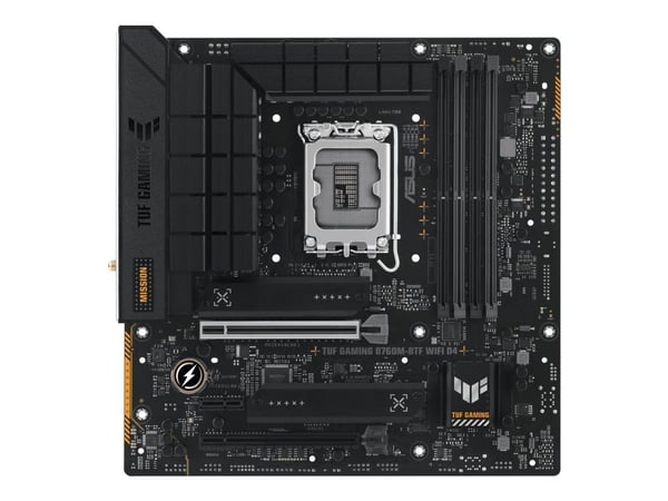ASUS TUF GAMING B760M-BTF WIFI D4 - Hovedkort - micro ATX - LGA1700-sokkel - B760 Chipset - USB-C 3.2 Gen 2x2, USB-C 3.2 Gen2, USB-C 3.2 Gen 1, USB...