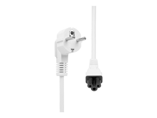 ProXtend Power Cord Schuko Angled to C5 2M White, 2 m, Virtapistoke tyyppi F, C5 liitin, H05VV-F, 250 V, 2.5 A