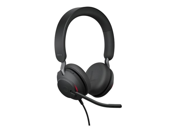 Jabra Evolve2 40 UC Stereo - Hodesett - on-ear - kablet - USB-A - lydisolerende