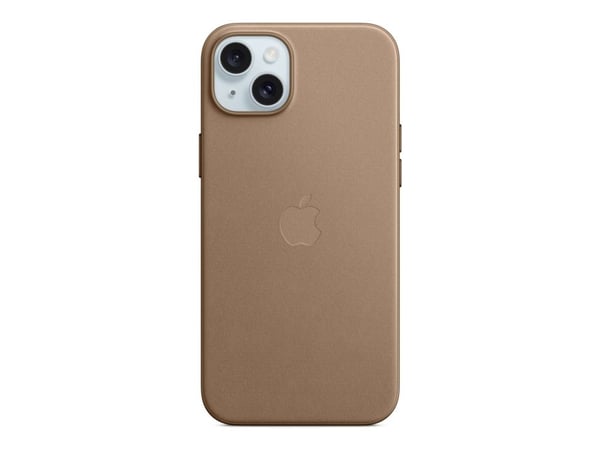 Apple - Beskyttende deksel for mobiltelefon - MagSafe-samsvar - mikrotvill, FineWoven - musegrått - for iPhone 15 Plus