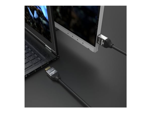 j5create JDC53 - Ultra High Speed - HDMI-kabel - HDMI hann til HDMI hann - 2 m - firedobbeltskjermet - svart og grå - 8 K 60 Hz (7680 x 4320) støtt...
