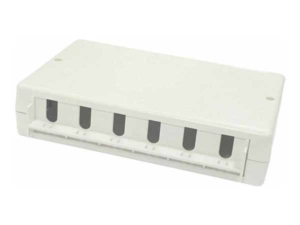 Lanview - Overflatemonteringsboks for nettverk - RJ-45 X 6 - hvit