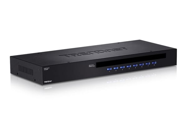 TRENDnet TK 803R - Omkopplare för tangentbord/video/mus - 8 x KVM port(s) - 1 lokal användare - rackmonterbar - TAA-kompatibel