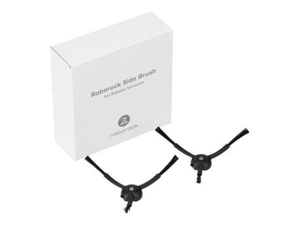 Roborock - Sidebørste - for robotstøvsuger - svart (en pakke 2) - for Roborock Q7, Q7 Max, S5 Max, S6 MaxV, S6 Pure, S7, S7 MaxV