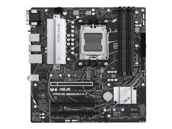 ASUS PRIME B650M-A II-CSM - Moderkort - micro ATX - Socket AM5 - AMD B650 Chipuppsättning - USB 3.2 Gen 2, USB 3.2 Gen 1, USB-C 3.2 Gen 1 - 2.5 Gig...