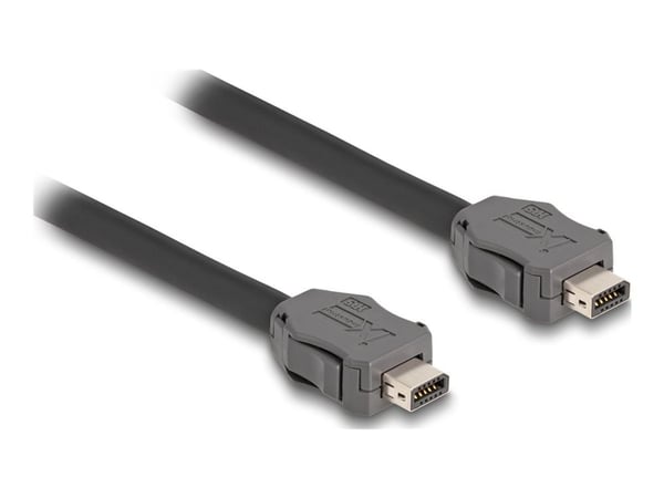 Delock - Koblingskabel - ix Industrial (P) til ix Industrial (P) - 30 m - 6.5 mm - SSTP - CAT 7 - svart