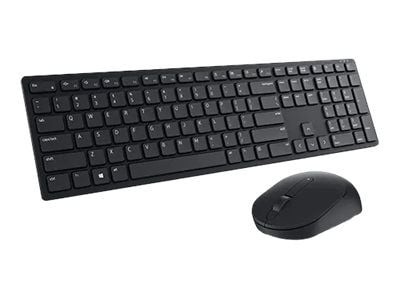 Dell Pro Keyboard and Mouse KM5221W - Tastatur- og mussett - trådløs - 2.4 GHz - QWERTY - ukrainsk - svart