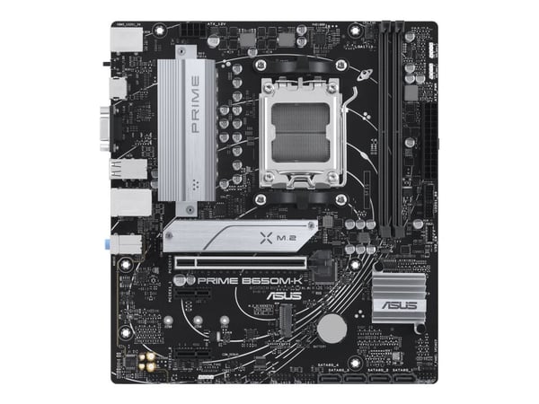 ASUS PRIME B650M-K - Hovedkort - micro ATX - Socket AM5 - AMD B650 Chipset - USB-C 3.2 Gen 1, USB 3.2 Gen 1, USB 3.2 Gen 2 - 2.5 Gigabit LAN - innb...