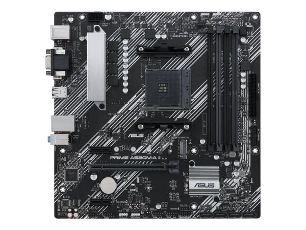 ASUS PRIME A520M-A II/CSM - Hovedkort - micro ATX - Socket AM4 - AMD A520 Chipset - USB 3.2 Gen 1 - Gigabit LAN - innbygd grafikk (CPU kreves) - HD...