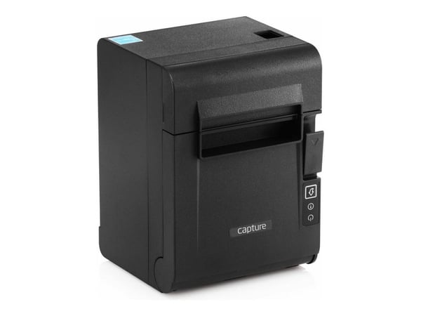 Capture CA-PP-10000B - Kvitteringsskriver - direktetermisk - Rull (8 cm) - 180 dpi - inntil 220 mm/sek - USB 2.0, LAN, seriell - kutter - svart