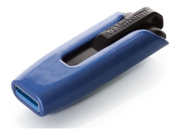 Verbatim Store 'n' Go V3 MAX - USB-flashstasjon - 128 GB - USB 3.0 - blå/svart