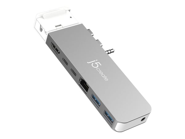 j5create JCD395 - Dokkingstasjon - USB4 x 2 - HDMI, USB4 - 1GbE - for Apple MacBook Air (I midten av 2022); MacBook Pro (14.2 tommer, 16.2 tommer)