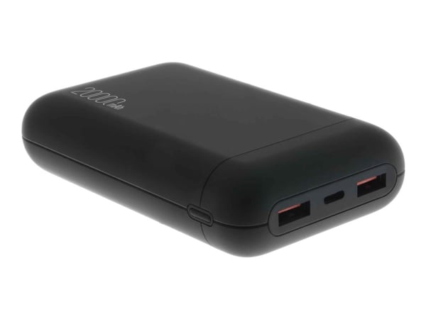 Insmat - Strømbank - 20000 mAh - 22.5 watt - 2 utgangskontakter (USB, USB-C)