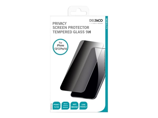 Deltaco SCRN-21IP61X, Apple, iPhone 13/13 Pro/14, Kolahduksenkestävä, Iskunkestävä, Naarmuuntumisenkestävä, Läpinäkyvä, 1 kpl