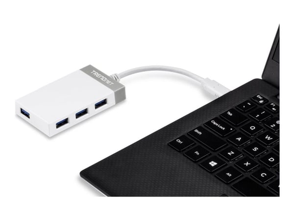 TRENDnet TUC-H4E - Hub - 4 x SuperSpeed USB 3.0 + 1 x USB-C - stasjonær