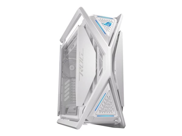 ASUS ROG Hyperion GR701 - FT spel - utökad ATX - genomskinlig sidopanel (härdat glas) - ingen strömförsörjning - vit - USB/ljud
