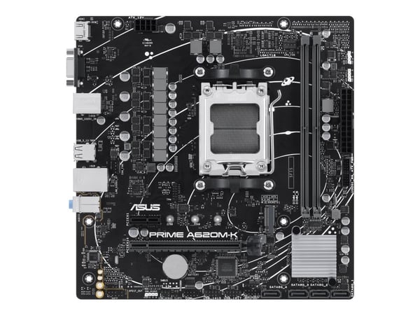 ASUS PRIME A620M-K - Hovedkort - micro ATX - Socket AM5 - AMD A620 Chipset - USB 3.2 Gen 1 - Gigabit LAN - innbygd grafikk (CPU kreves) - HD-lyd (8...