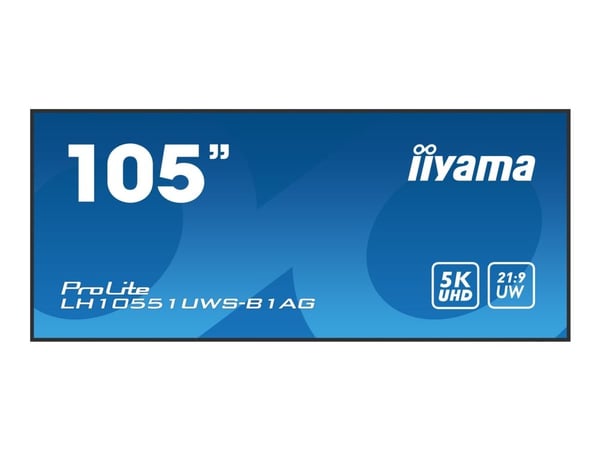 iiyama ProLite LH10551UWS-B1AG - 105" Diagonalklasse (104.7" synlig) LED-bakgrunnsbelyst LCD-skjerm - intelligent skilting - 5K UHD (2160p) 5120 x ...