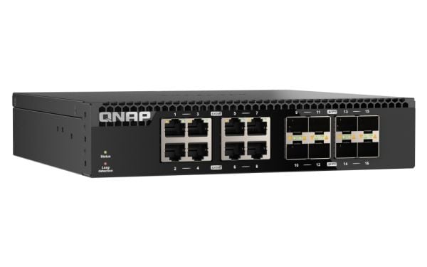 QNAP QSW-3216R-8S8T - Switch - 8 x 100/1000/2.5G/5G/10GBase-T + 8 x 10Gb Ethernet SFP+ - rackmonterbar
