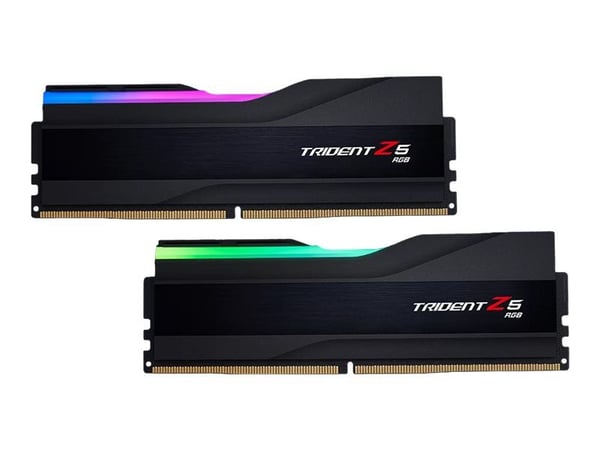 G.Skill Trident Z5 RGB - DDR5 - sett - 96 GB: 2 x 48 GB - DIMM 288-pin - 5600 MT/s / PC5-44800 - CL40 - 1.25 V - ikke-bufret - on-die ECC - matt svart