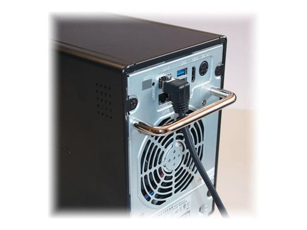 goobay - Koblingskabel - RJ-45 (hann) vinklet til RJ-45 (hann) rett - 50 cm - 5.9 mm - UTP - CAT 6a - halogenfri, rund, flertrådet - svart