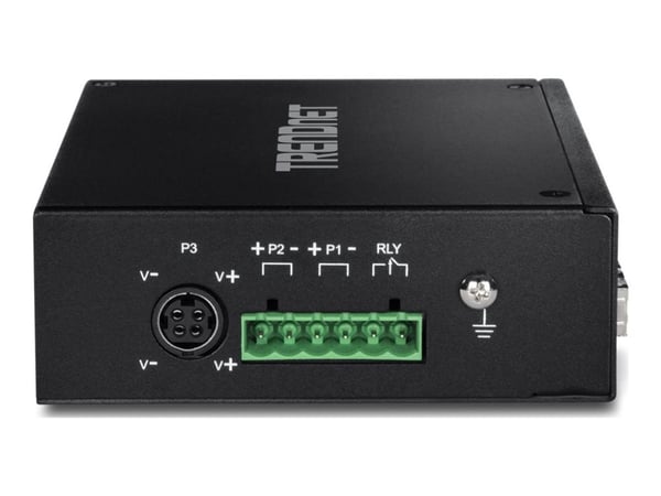 TRENDnet TI-PG62 - Switch - ikke-styrt - 4 x 10/100/1000 (PoE+) + 1 x delt Gigabit SFP + 1 x Gigabit SFP + 1 x delt 10/100/1000 - DIN-skinnemonterb...