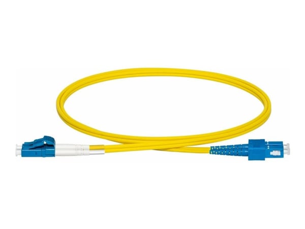 Lanview - Koblingskabel - LC/UPC-enkeltmodus (hann) til SC/UPC-enkeltmodus (hann) - 10 m - 2 mm - fiberoptisk - dupleks - 9 / 125 micron - OS2 - ha...