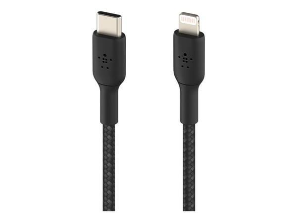 Belkin BoostCharge - Lightning-kabel - USB-C hann til Lightning hann - 1 m - svart - USB Power Delivery (18 W)