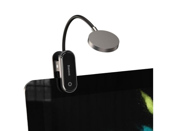 Baseus Comfort Reading skrivebordslampe med klips (grå)