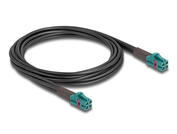 Delock - Antennkabel - mini FAKRA Z-kontakt (hane) till mini FAKRA Z-kontakt (hane) - 1 m - RAL 5021, vattenblå