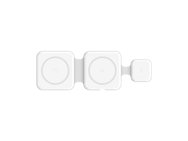 Sinox PRO 3-i-1 trådløs 15W lader. 1m. Hvid