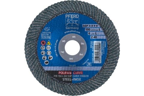 PFERD 67689082, Foldeskive, Rustfritt stål, Stål, 15 cm, Alle merker, Nedsenket senter, 2,22 cm