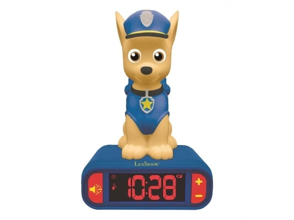 Digitalt vækkeur med natlys 3D Paw Patrol Chase figur og lydeffekter