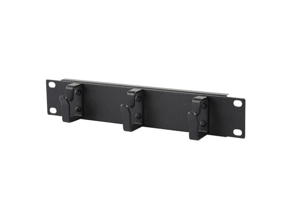 Lanview by Logon - Rackkabelstyringspanel - hook - svart, RAL 9005 - 1U - 10" (en pakke 3)