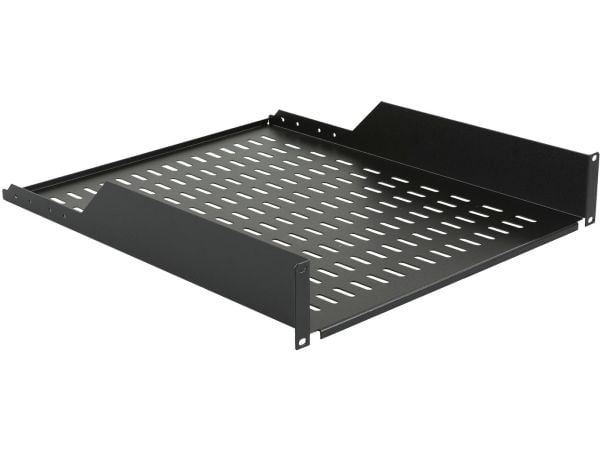 Lanview by Logon - Hylla för rack - depth 550 mm - svart, RAL 9005 - 2U - 19"