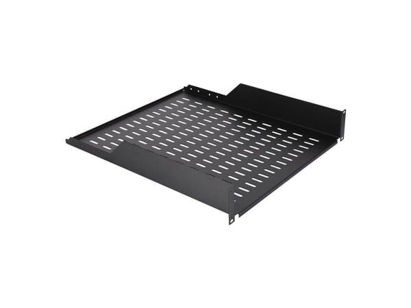 Lanview by Logon - Hylla för rack - depth 550 mm - svart, RAL 9005 - 2U - 19"