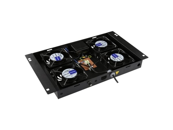Lanview by Logon - Rackviftemodultermostat - digital - med termostat - takmonterbar - svart - 1U - 19"