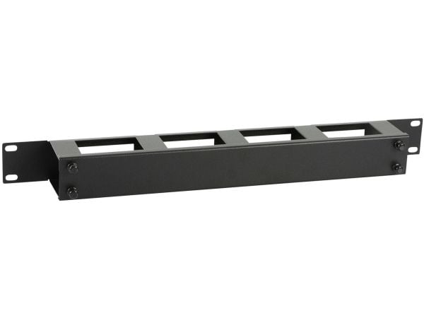 Lanview by Logon - Kabelhantering för rack - with cover - kan monteras i skåp - svart, RAL 9005 - 1U - 19"