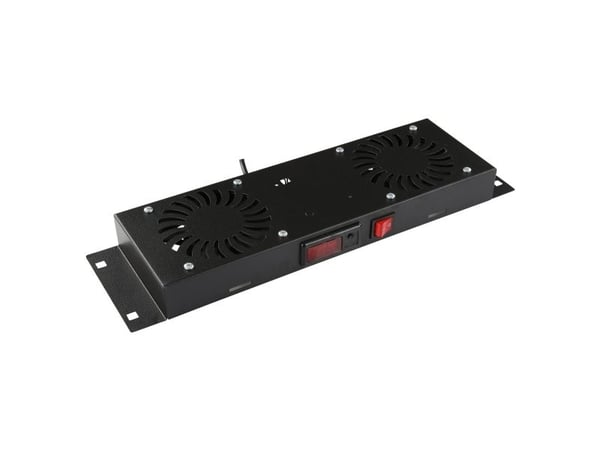 Lanview by Logon - Viftemodul - digital - med termostat - takmonterbar - svart - 19"