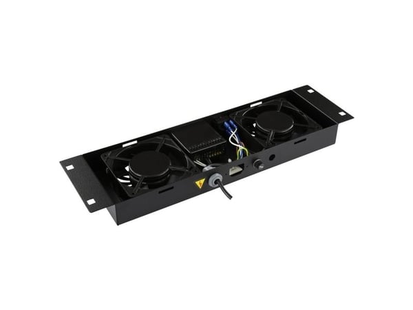 Lanview by Logon - Viftemodul - digital - med termostat - takmonterbar - svart - 19"