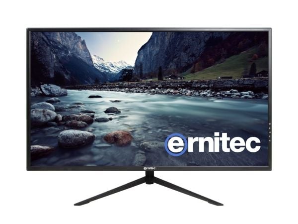 Ernitec - LED-skjerm - 32" - 3840 x 2160 4K - 350 cd/m² - 1000:1 - 5 ms - 3xHDMI, DisplayPort - høyttalere - svart