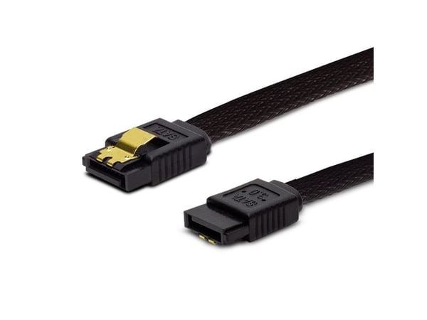 SAVIO GAK-02 - SATA-kabel - Serial ATA 150/300/600 - SATA (hann) hasp til SATA (hann) hasp - 30 cm - svart