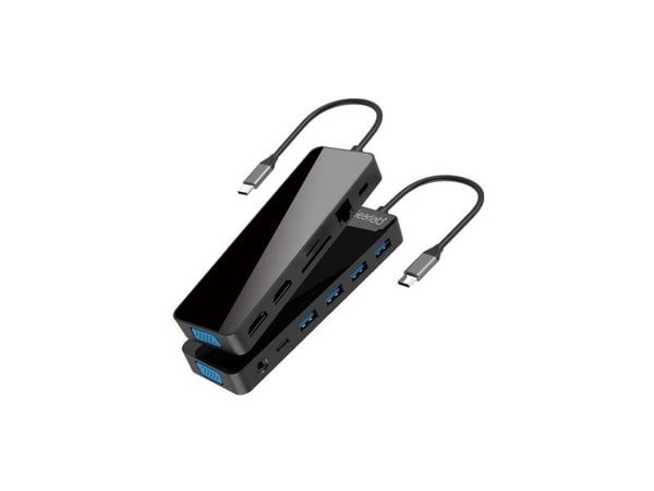 eSTUFF - Dockningsstation - USB-C - 2 x HDMI, VGA - 1GbE