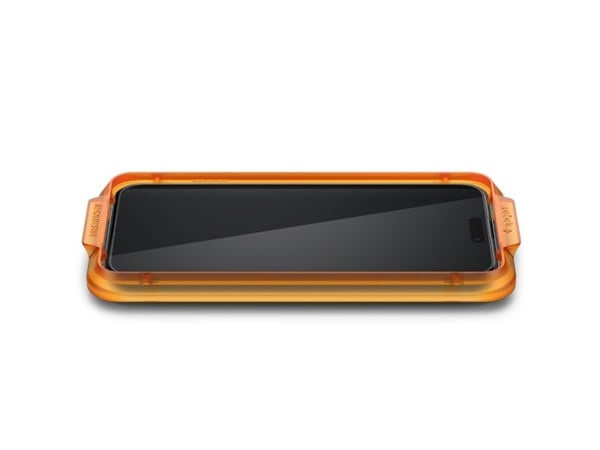 Spigen GLAS.tR AlignMaster - Skärmskydd för mobiltelefon - helt fodral - glas - ramfärg svart - för Apple iPhone 15 Plus