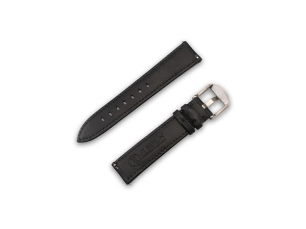 JT Berlin Watchband Wannsee | Universal 20mm | svart - rustfritt stål | M | 10852 (10852)