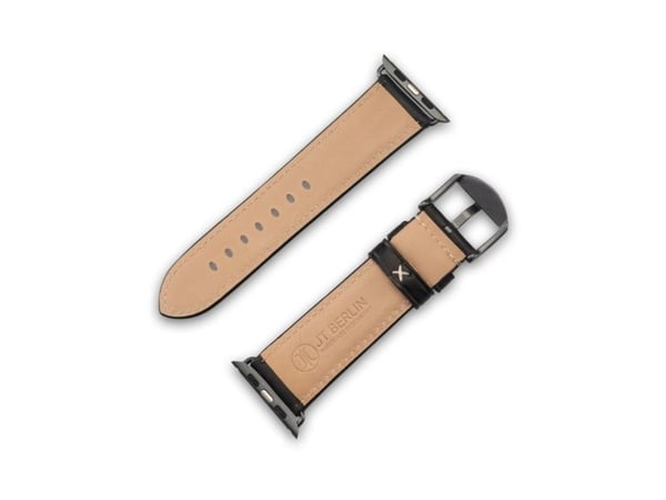 JT BERLIN 10832, Band, Smartklokke, Svart, Apple, Apple Watch Serie 1-3 (42mm), Serie 4-8 (44 45mm), 49mm, Watch Ultra, Ekte lær