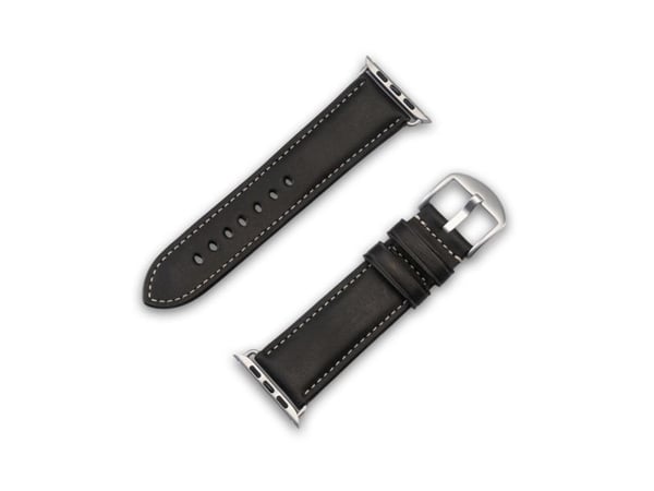JT BERLIN 10834, Band, Smartklokke, Svart, Apple, Watch Serie 1-3 (42mm), Serie 4-8 (44 45mm), 49mm, Ekte lær